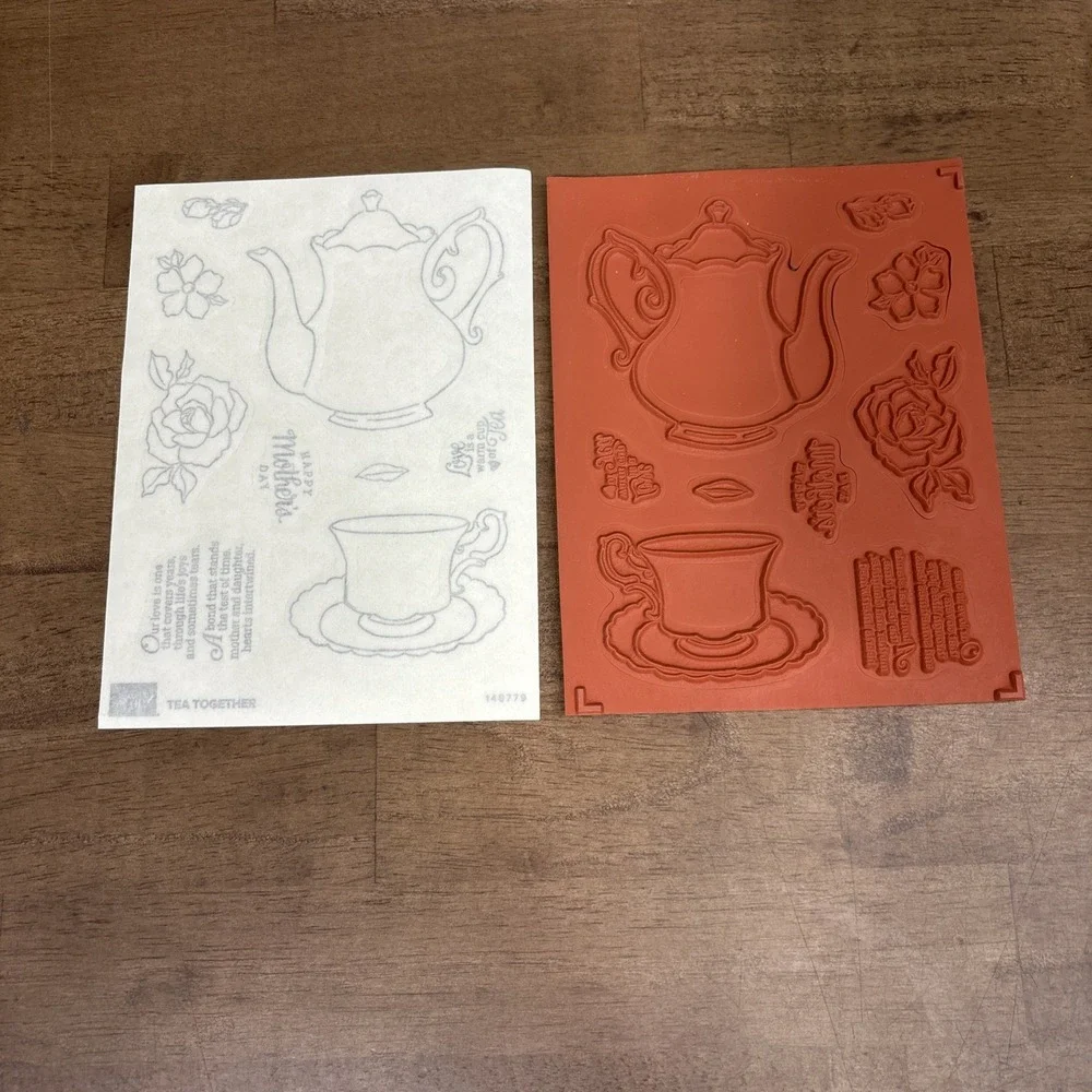 Stampin' Up! Tea Together Stamp Set 148779 Cling Set of 9